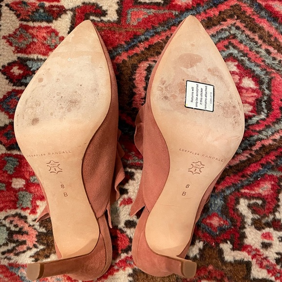 Loeffler Randall Suede Ruffle Mules - Picture 5 of 5